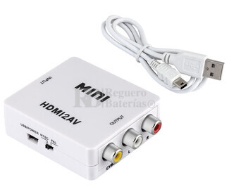  Convertidor  HDMI digital a A-V compuesto 3xRCA