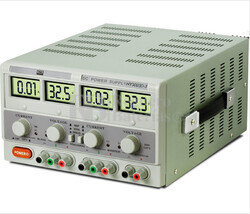 Fuente de alimentacion de Laboratorio Dual Digital Regulable  de 0-30Vcc y 5Vcc Fijo y  0-3 Amperios, 1 Amperio/5Vcc