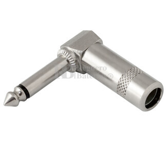 Jack macho mono de 6.3mm acodado 