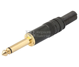 Jack macho mono de 6.3mm negro-dorado