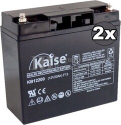 Kit 2 Baterías 24 Voltios 20 Amperios Kaise KB12200