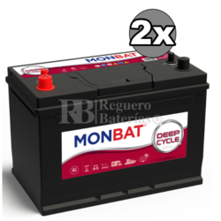 Kit 2 Bateras Apilador 24 Voltios 95 Amperios Monbat GR27 12V DC-95