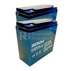 Kit 2 Bateras Silla Movilidad 24 Voltios 20 Amperios Alta Descarga 6DZM20 