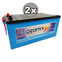 Kit 2 Baterías Solar 12 Voltios 260 Amperios Sin Mantenimiento Ozonyx
