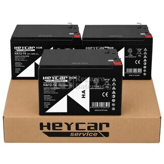 Kit 3 bater�as Pat�n El�ctrico 12 Voltios 14 Amperios HA12-14