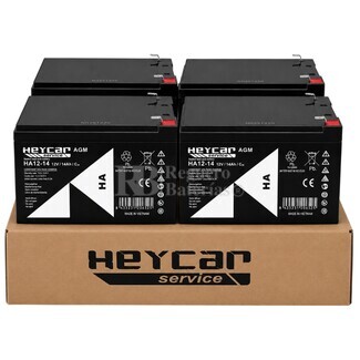 Kit 4 bater�as bici el�ctrica 12 voltios 14 amperios HA12-14