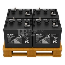 Kit 4 bater�as solar 225 Amperios 6V Heycar HT6-225 6V225A