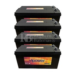 Kit 4 Bateras Solar Sin Mantenimiento 200 Amperios 12V