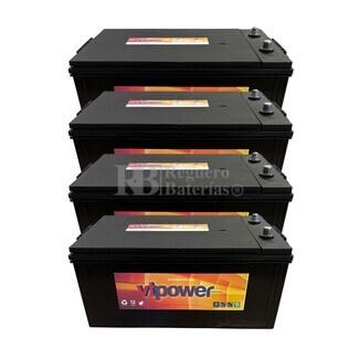 Kit 4 Bateras Solar Sin Mantenimiento 200 Amperios 12V