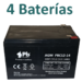Kit 4 bateras 12 voltios 14 Amperios Alta Potencia para Patines Elctricos