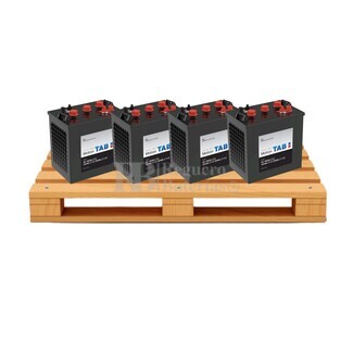 Kit 4 bateras 6 Voltios 250 Amperios Ciclo Profundo TAB B-225