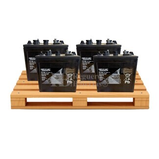 Kit 4 bateras solar 225 Amperios Heycar HT6-225 6V225A