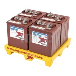 Pack 4 bateras TROJAN T-105 | para Solar 6 Voltios 250 Amperios