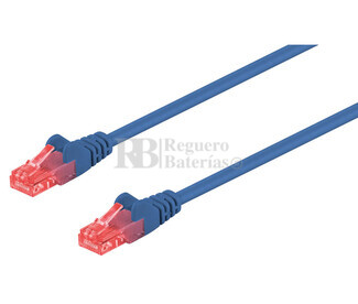 Latiguillo UTP Cat.6 RJ45 macho - macho, 0.25m Azul