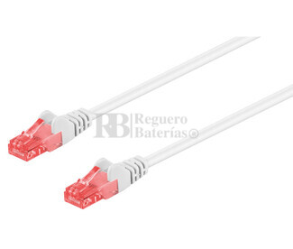 Latiguillo UTP Cat.6 RJ45 macho - macho, 0.25m Blanco