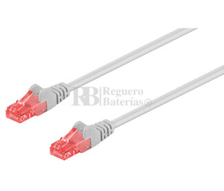 Latiguillo UTP Cat.6 RJ45 macho - macho, 0.25m Gris