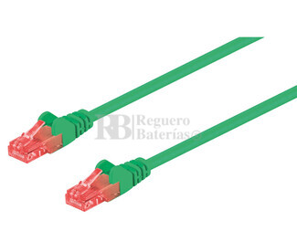 Latiguillo UTP Cat.6 RJ45 macho - macho, 0.5m Verde