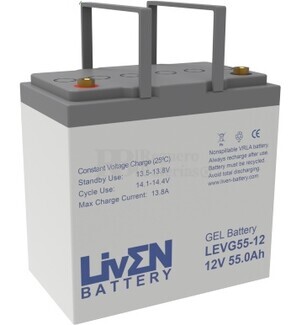 Batera Gel Puro 12 Voltios 55 Amperios LEVG55-12