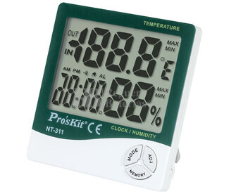 Medidor de temperatura y humedad ambiental para interior Proskit NT-311