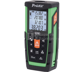 Medidor lser de distancia, rea y volumen hasta 60m Proskit NT-8560