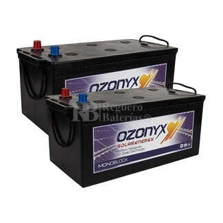  2 bateras OZX250AS 12V 250Ah, Solucin completa en energa renovable
