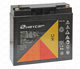 Batera Carrito de Golf 12 voltios 18 amperios HEYCAR HC12-18