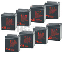 Bateras RBC43 de reemplazo para SAI APC ( Pack 8 Bateras )