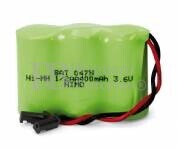 Packs baterias  3.6 Voltios 400 mAh 1-3AA NI-MH