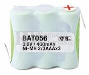 Packs de baterias recargables 3.6 Voltios 400 mAh 2-3AAA NI-MH 30,0x30,0x10,5mm