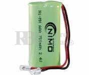 Packs de baterías recargables 2.4 Voltios 700 mAh AAA NI-MH 21,0x45,0x10,5mm