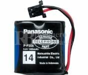 Bateria Panasonic P-P305 2.4 Voltios 300 mAh Ni-Cd