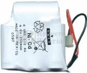 Packs de baterias recargables 4.8 Voltios 300 mAh 1/2AA NI-CD 28,0x30,0x28,0mm