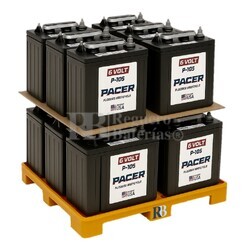 Pack 12 Bateras TROJAN PACER P-105 | 6 Voltios 244 Amperios 