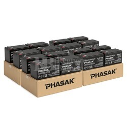 Pack 16 Bater�as 12 Voltios 9 Amperios Phasak PHB1209