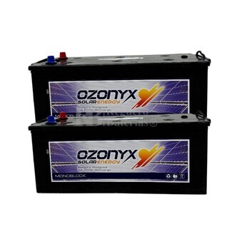 2 Bateras OZX250A, 12V 250Ah con mantenimiento para energa solar confiable
