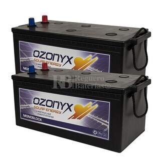 2 Bateras OZX250AS 12V 250Ah, Almacenamiento ideal para instalaciones solares