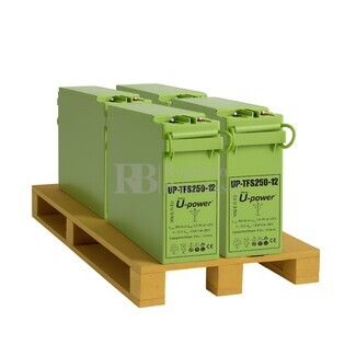 Pack 4 bateras solares AGM 12 Voltios 250 Amperios TFS250-12