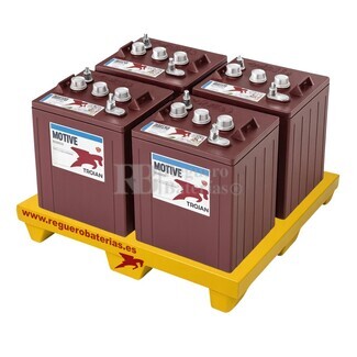 Pack 4 Bateras Apilador Trojan T105 6 Voltios 250 Amperios