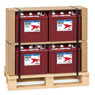 Pack 4 Baterias Grua Elevador Trojan T-125 6 Voltios 266 Amperios