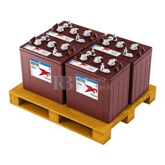 Pack 4 Bater�as instalaci�n Solar Trojan T-125 6 Voltios 266 Amperios