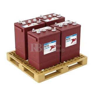Pack 4 bateras TROJAN J305G-AC | 6 Voltios 350 Amperios