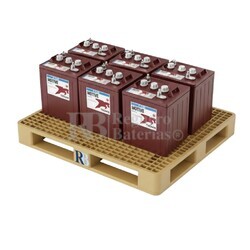 Pack 6 bateras Trojan T-125 6 Voltios 266 Amperios