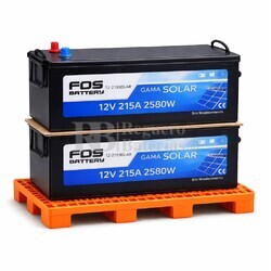 Pack Bater�as 12V 215Ah FQS12-215 Energ�a Solar Profesional