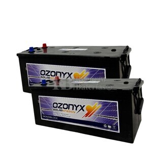 2 bateras OZX250A 12V 250Ah con mantenimiento, Potencia y autonoma solar