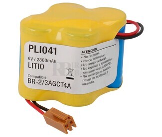 Pack de Litio 6 Voltios 2.800 mAh 34,0x34,5x34,0mm CR123X4