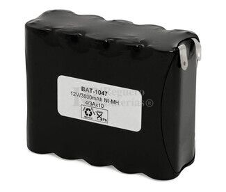 Packs de baterías recargables 12 Voltios 3.800 mAh 4-3A NI-MH 90,0x67,0x32,0mm