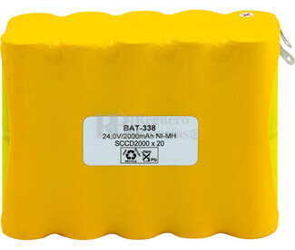 Batería recargable 24 Voltios 2.000 mAh NI-CD 112,0x85,0x45,0mm