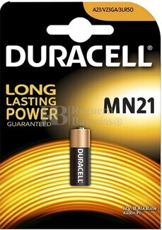 sofá Representar Facilitar Pila Alcalina Duracell MN21 LR23A 12 Voltios - Baterias para todo Reguero  Baterias