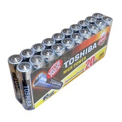 20 Pilas alcalinas alta potencia Toshiba  AAA LR03GCP MP-20