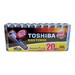 20 Pilas AAA alcalinas alta potencia Toshiba LR03GCP MP-20